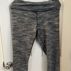 RBX Gray Striped Capri Leggings